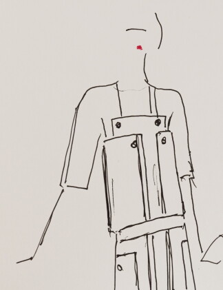 Catalog image of Four original sketches for fashion | Quatre croquis de mode originaux