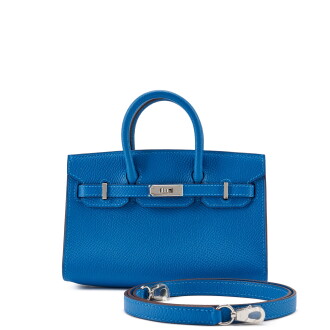 View 1 of Lot 120: Bleu Mykonos Epsom Micro Birkin 15 Palladium Hardware, 2012