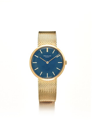 Catalog image of patek philippe | ref 3484/2 a yellow gold bracelet watch made in 1968