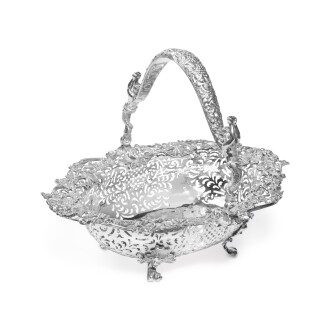 View 1 of Lot 85: A George III Silver Cake Basket, S. Herbert & Co., London, 1774