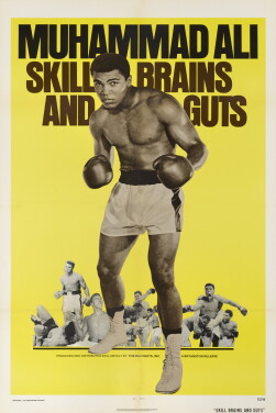 View 1 of Lot 168: a.k.a. Cassius Clay / Muhammad Ali: Skill, Brains and Guts (1970) Poster, US, Re-release 1975