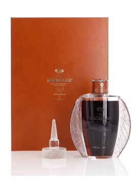 View 1 of Lot 21: The Macallan 50 Year Old in Lalique, Six Pillars, First Edition 46.0 abv NV (1 Bottle 75cl)