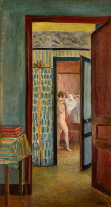 Catalog image of Nu mettant sa chemise dans un intérieur