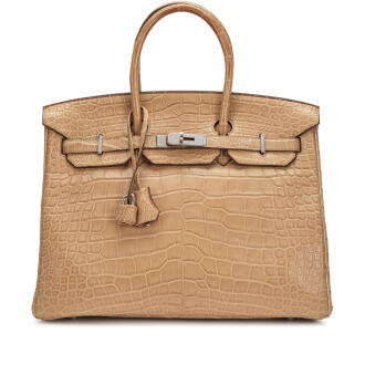 View 1 of Lot 6: Poussière Matte Mississippiensis Alligator Birkin 35 Palladium Hardware, 2011