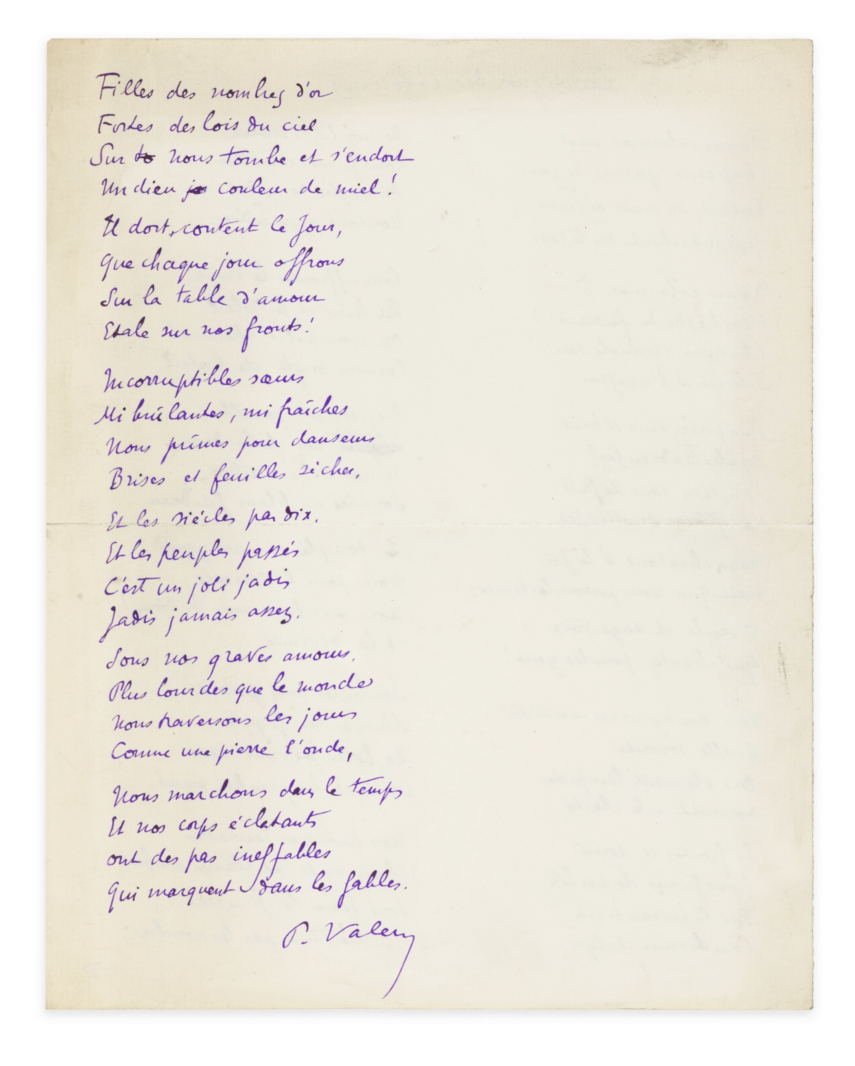 Manuscrit d'un long poème d'André Breton intitulé Frôleuse, écrit à Manuscrit d'un long poème d'André Breton intitulé Frôleuse, écrit à