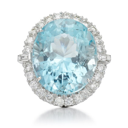 Catalog image of Aquamarine and diamond ring