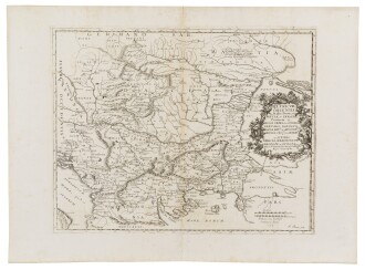 View 1 of Lot 257: Hubert Jaillot; Nicolas Sanson, 2 mappe incise, [Parigi, fine 17 - inizio 18 sec.]; Padova, 1694