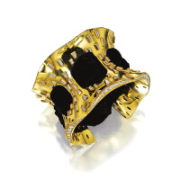 132. 18 karat gold and diamond 'day' bracelet, h. stern