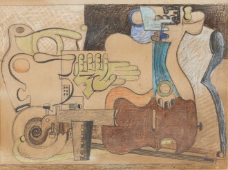 View 1 of Lot 306: Etude pour La guitare et le mannequin