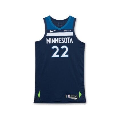 View 1 of Lot 63: Jaylen Clark Minnesota Timberwolves 2025 NBA Playoffs Western Conference Finals Game Worn Icon Edition Jersey | Game 3