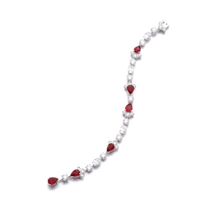 Catalog image of Ruby and diamond bracelet