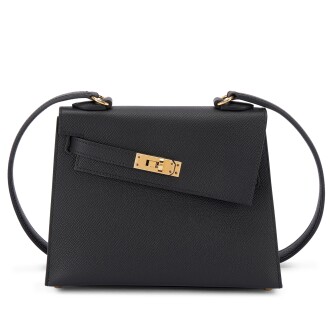 View 1 of Lot 540: Limited Edition Black Epsom Kelly en Desordre 20 Sellier Gold Hardware, 2024