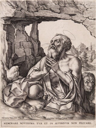 Catalog image of Saint Jerome (After Frans Crabbe) (Hollstein 1225)