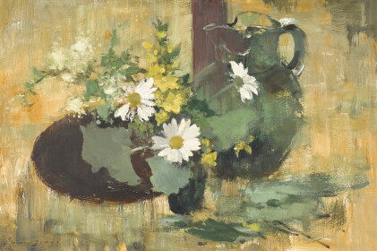 Catalog image of Flower study in green and yellow