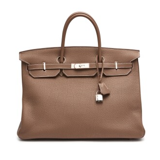 View 1 of Lot 391: Etoupe Birkin 40cm in Togo Leather with Palladium Hardware, 2009