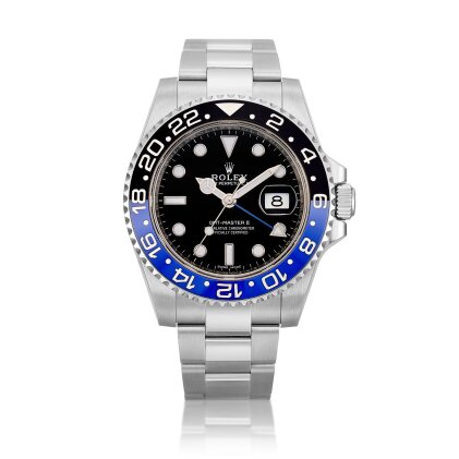 View 1 of Lot 9006: Rolex | GMT-Master II "Batman", Reference 116710BLNR | A stainless steel dual time zone wristwatch with date and bracelet, Made for the Sultanate of Oman, Circa 2017 | 勞力士 | GMT-Master II "Batman" 型號116710BLN | 精鋼兩地時間鏈帶腕錶，備日期顯示，為阿曼之蘇丹王而製，約2017年製