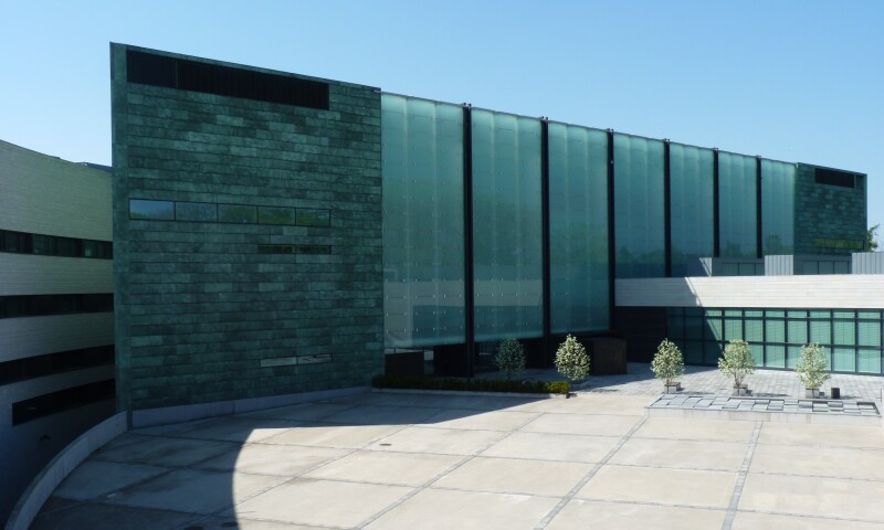 Exterior view of the Kumu Art Museum of the Art Museum of Estonia in Tallinn.