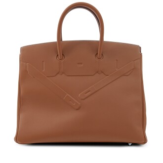 View 1 of Lot 34: Limited Edition Gold Swift Shadow Birkin 35 Palladium Hardware, 2019