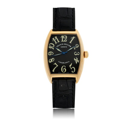 Catalog image of franck muller | casablanca, a pink gold tonneau form automatic center seconds w…