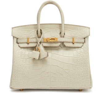 View 1 of Lot 31: Beton Matte Alligator Birkin 25 Gold Hardware, 2023