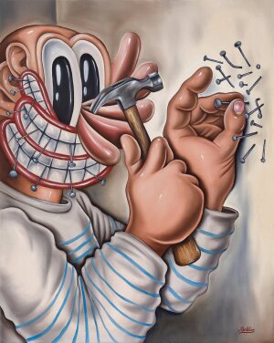 View 1 of Lot 6024: If I Had A Hammer (Instructions for Hanging This Painting) 如果我有一把錘子（掛這幅畫的指示） 