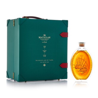 View 1 of Lot 5001: The Macallan Lalique Golden Age of Travel - The Motor Car 42.8 abv 1937 (1 BT70)
