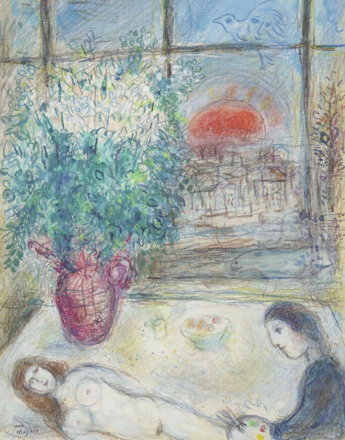 Marc Chagall, Devant la fenêtre.jpg