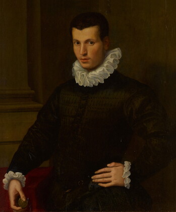 Catalog image of Portrait of a gentleman in black, holding a medallion