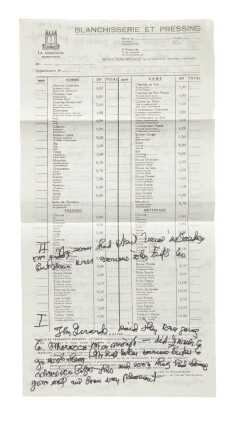 Catalog image of autograph manuscript, titled in another hand "girards — morocco"