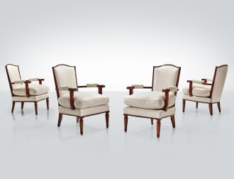 View 1 of Lot 69: Set of Four Armchairs