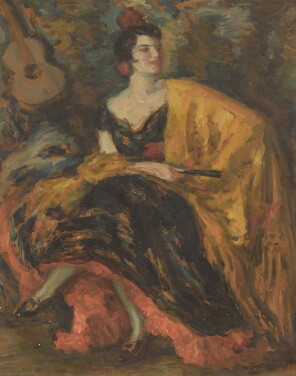 View 1 of Lot 27: Study for the Portrait of Goslawa Gurdus Stybel in Spanish Dress