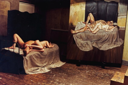 Catalog image of bruce bernard | leigh bowery and nicola bateman posing for 'and the husband' by…