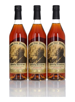 View 1 of Lot 136: Pappy Van Winkle's 15 Year Old Family Reserve 107 Proof NV (3 Bottles 75cl)