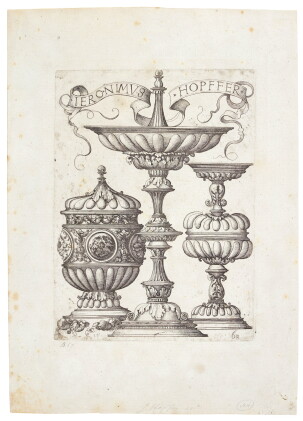 Catalog image of The Three Goblets (after Albrecht Altdorfer) (Hollstein 72)