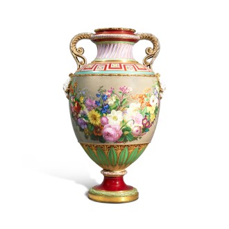 View 1 of Lot 120: A Sèvres (Louis-Phillipe) Red-Ground Vase, 'vase Fontaine', Circa 1844