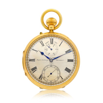 Catalog image of An open-faced keyless pocket chronometer with up-and-down Indication, no. 04925…