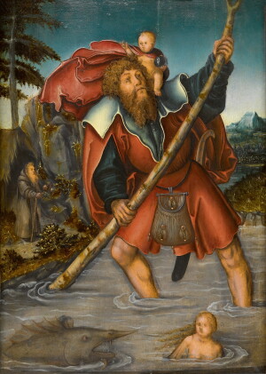 Catalog image of lucas cranach the elder and workshop | saint christopher with the christ child …