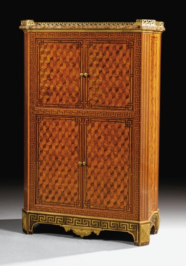 View 1 of Lot 15: A GILT-BRONZE MOUNTED, TULIPWOOD, KINGWOOD AND SYCAMORE PARQUETRY SECRÉTAIRE FILING CABINET, LOUIS XV, ATTRIBUTED TO JEAN-FRANÇOIS OEBEN, CIRCA 1760 | SECRÉTAIRE FORMANT SERRE-PAPIERS EN PLACAGE DE BOIS DE ROSE, BOIS DE VIOLETTE, SYCOMORE ET BRONZE DORÉ D'ÉPOQUE LOUIS XV, VERS 1760, ATTRIBUÉ À JEAN-FRANÇOIS OEBEN