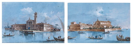 Catalog image of giacomo guardi | two views of venice: a) isola di san mattia di murano b) isola…