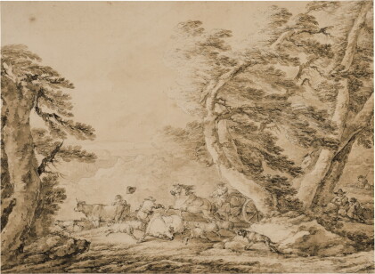 Catalog image of a runaway wagon in a storm