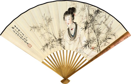 Catalog image of wu qingxia 吳青霞 zhou huaimin 周懷民 | lady by the bamboo grove 幽篁仕女
