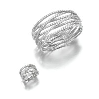 252. diamond 'passion' demi-parure, noa