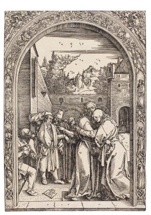Catalog image of Joachim and Saint Anne Meeting at the Golden Gate (B. 79; M., Holl. 191)