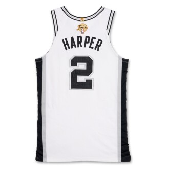 View 1 of Lot 2: Dylan Harper San Antonio Spurs 2026 NBA Finals Game Worn Association Edition Jersey | Game 2