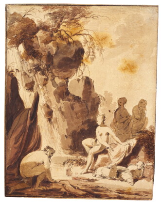 Catalog image of Nymphs bathing in a waterfall