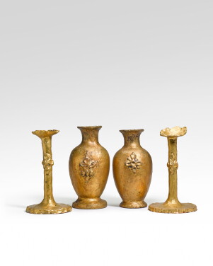 View 1 of Lot 357: Pair of Candlesticks and Vases