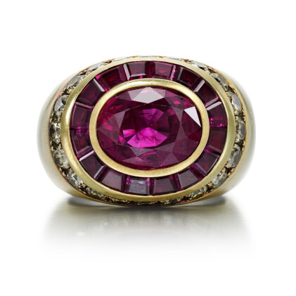 Catalog image of mounted by hemmerle | ruby and diamond ring