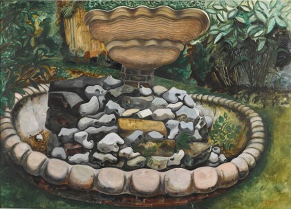 View 1 of Lot 248: Garden Ornaments with Flints