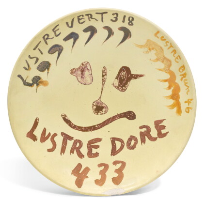 Catalog image of pablo picasso | ébauche de visage et inscriptions