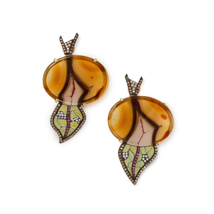 Catalog image of Crazy Agate Earrings